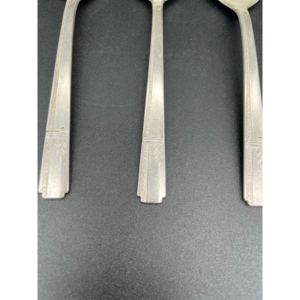 Soup Or Cream Spoon Set Silverplate Grenoble By Oneida Silver 5 Pieces